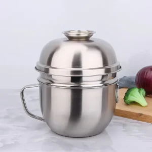 Round 304SS Stainless Steel European style Bento Lunch Boxes Portable Heat Picnic Food Container