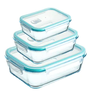 Round Rectangle Style Empty Custom Size Home Office Use Lunch Glass Box with Lid