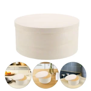 Round Wooden Disposable Cake Dessert Food Container with Lid