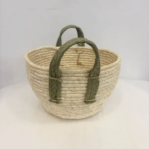 Round Woven Storage Baskets Corn Husk Rope Bread Serving Baskets Fruit Baskets for Food Storage Display