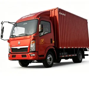 SINOTRUK HOWO 4X2 Closed Box Cargo Truck 5-10Ton Dry Van Box Truck for Express Logistics Urban Goods Delivery