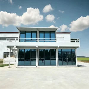SKYLINE 20ft 40ft Steel Prefab Industrial Breathable Container House Flatpack Movable Office Shop Hotel Bathroom Outdoor Use