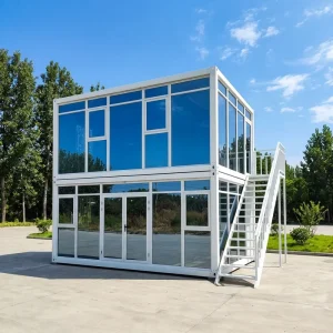 SKYLINE Chinese Modern Container House Sale Low Price Ready House Luxury Granny Flat Tiny Home Modular Glass Prefab Cabin Office