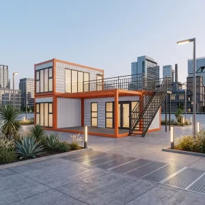 SKYLINE Modern Movable Container House for Shop Store Mall Office Project Department Building Prefab Modular Quick Install