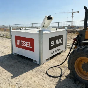 SUMAC Carbon Steel Fuel Cube Tank with Pump for Vehicle Refueling 4000l 5000l 6000l Portable Diesel Tank Double Wall Gas Station