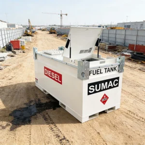 SUMAC Tank Trailer 2000l Fuel Cube Diesel Tank with Pump 500Gallon Storage Gasoline Petrol Station for Construction Site Use
