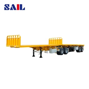 Sail New 13.6m 40ft Tank Container Logistics Solution Flatbed Semi Trailer Truck Trailers Steel 30T 100T