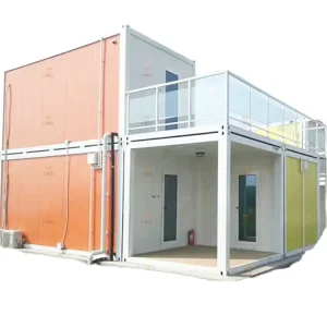 Sandwich Panel Flat Pack Modular Portable Prefab Office Glass Portable Prefabricated Tiny Homes Container House for Sale