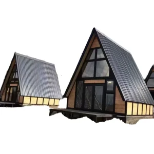 Sandwich Panel a Frame House Quick Assembly Modular Home for School Heat Insulation With ISO Certificate