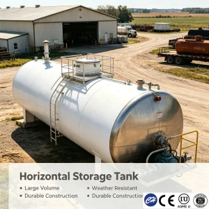 Sanitary 304 Stainless Steel Horizontal Storage Tank 500-30000L Food Grade Liquid ASME CE Certified Factory