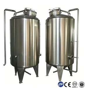 Sanitary Stainless Steel Liquid Tank with Adjustable Support Legs Vessel for Brewery Dairy and Processing ASME CE Certified