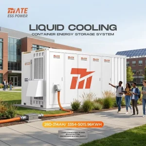 Scalable BESS Solar Energy Storage System Container 20FT 3MWh 5MWh Liquid Cooling Lithium Battery Storage for University Campus