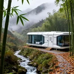 Scalable Modular Steel Capsule House Luxury Prefab Modern Hotel Use Mobile Container Home White Fast Install Custom Size