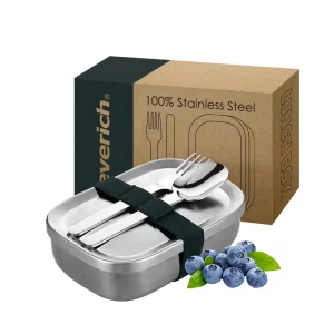 Sealed Food Container Fresh Box Airtight Stainless Steel with Lid Storage Boxes Lunch Box