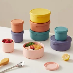 Sealed Grade Silicone Lunch Box Bento Box Heatable Leak Proof Dishwasher Safe Preservation Compartments Large Capacity Storage