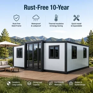 Secure Anti-Theft Steel Frame Reinforced Modular Dwelling for Remote Site Office and Mining Labor Camp Living Accommodation