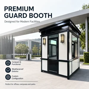 Security Booth Outdoor Guard House Eco Friendly Guard Booth Container House for Park Office Building Hotel