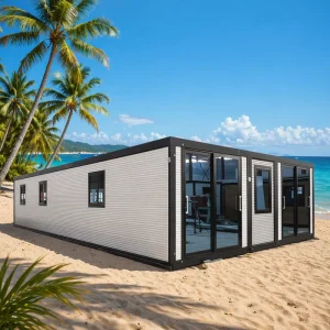 Security Prefabricated 20Ft 40Ft Expandable Foldable Light Steel Keel Structure Container House Waterproof