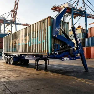 Self Loading Container Side Lifter Semi Trailer Independent Load Unload Shipping Container For Remote Yard