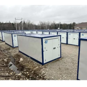 Self-Storage Shipping Container with One End Door, Stackable, Portable, Foldable