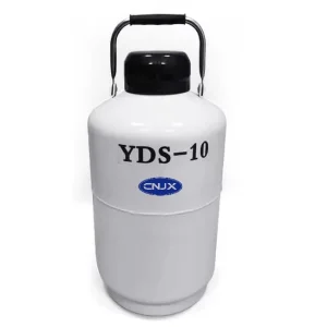 Semen Storage Tank Model YDS-10 10L Liquid Nitrogen Container AI Gun Aluminum Alloy High Vacuum Core
