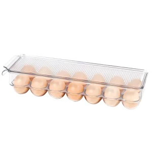 Set of 2 14 Stackable Refrigerator Egg Storage Container Bins