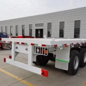 Shipment of 40-foot container flatbed semi-trailer with 30-80-ton capacity, 2, 3, or 4-axle flatbed cargo container trailer