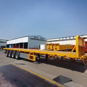 Shipping Container 40ft 50 Ton Flatbed Semi Trailer 4 Axle Flat Bed Truck Trailer