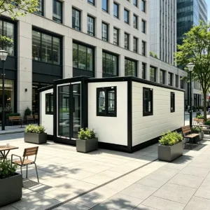 Shipping Container House Prefabricated Steel Container House Container House Green Potted Plants