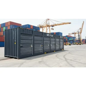 Shipping Container Storage Unit 20ft 40ft Prefab Steel Warehouse Container with Roller Shutter Door Customizable