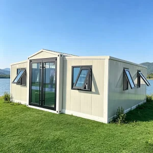Side Awning Window Detachable Prefabricated Container House Moisture Proof Expandable 10 40ft Prefab Temporary House