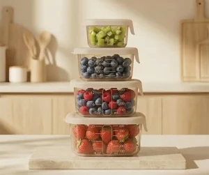 Silicone Airtight Freezer-Safe Leakproof Food Container for Leftovers and Meal Prep