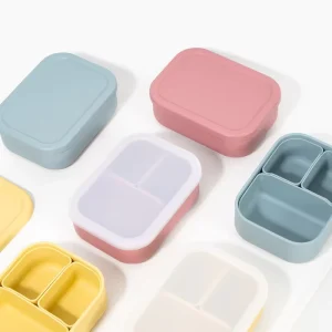 Silicone Bento Box Multi Layer Combination Portable Food Storage Container Microwave Safe Lunch Box Multi Size Combination