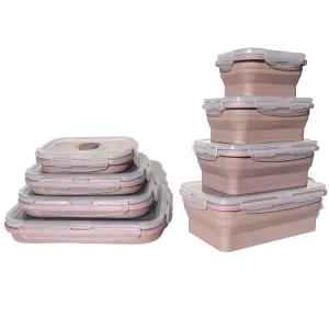 Silicone Food Storage Container with Large Capacity Travel Silicone Lunch Box for Hot and Cold Food