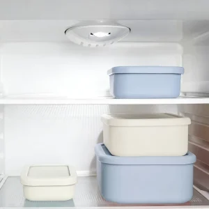 Silicone Food Storage Container with Lid Microwave Freezer Oven Safe Stackable Meal Prep Lunch Box for Lunch Snack Leftovers