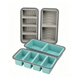 Silicone Freezer Box with Lid Ice Tray Mold for Soup Food Storage Sealed Fresh-Keeping Container
