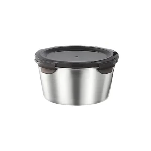 Single Compartment Stainless Steel Food Container Plastic Lid 1 3L Capacity Eco friendly Freshness Preservation Lunch Box