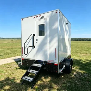 Single Stall Portable Restroom Trailer Luxury Bathroom Trailer Outdoor Small Toilet Trailer