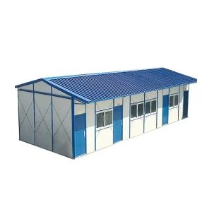 Single Story T-Type Prefab House Slope Roof Fireproof Prefabricated Construction Site Office Canteen Building Bulk Order