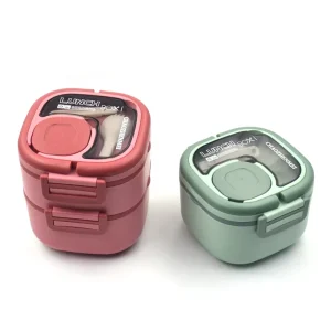 Single layer Double layer Compartment Plastic Lunch Box Large Capacity Microwavable Portable for Kids Students Office Workers