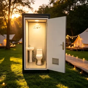 Sitting Toilet Shower Room Container Portable Cabin Tiny Home Restroom Camping Shower Seat Squat Toilet Mobile Bathroom