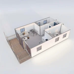 Skillion Roof Prefabricated Modular House Prefab Steel 2 Bedroom Expandable Container Granny Flat House Australian Standards