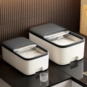 Slide top Plastic PP General Purpose Rice Bucket Household Grade Insect Proof Moisture Resistant Large Capacity Storage Rice