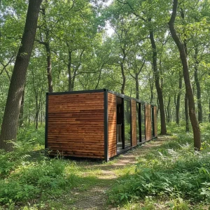 Small 40ft Prefabricated Wooden Container Steel Frame Modern Design Portable Camping Detachable Bedroom Living Room