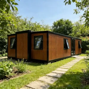 Small Modular Steel Garage Shed Pre Fabricated Industrial Modern