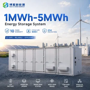 Smart Containerized LiFePO4 BESS 1-5MWh Hybrid Grid Peak Shaving System RS485 Communication Liquid Cooling OEM Model