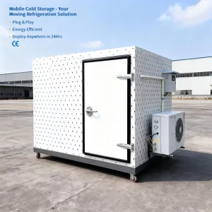 Smart Mobile Cold Storage Solar Copeland Sanyo Compressors Remote Monitoring Gear for Cross Border Fresh Logistics Port