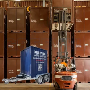 Smartbox Modular Storage Container Demountable Flat Pack Steel Unit with Double Door Access for Self Storage and Moving Use