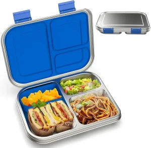 Snack Box Food Container Bento Lunch 304 Stainless Steel Lunch Box for Adults Metal Tiffin Box