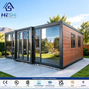 Solar 20ft 40ft Prefabricated Container Expandable House 1 2 3 4 5 Bedroom Kitchen Tiny Home